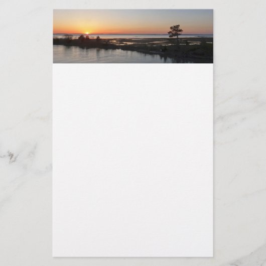 Chincoteague Sunset I Virginia Landscape 便箋 (正面)