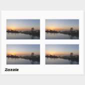 Chincoteague Sunset I Virginia Landscape 長方形シール (シート)