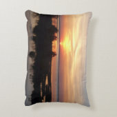 Chincoteague Sunset II Virginia Landscape アクセントクッション (裏面(縦))