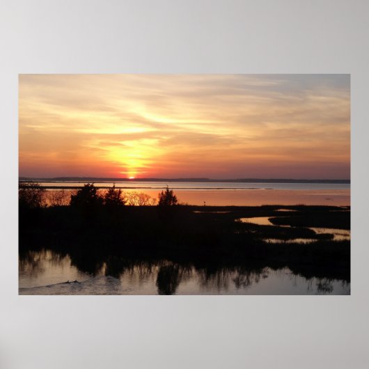 Chincoteague Sunset II Virginia Landscape ポスター (正面)