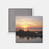 Chincoteague Sunset II Virginia Landscape マグネット (正面/裏面)
