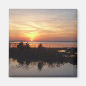 Chincoteague Sunset II Virginia Landscape マグネット (正面)