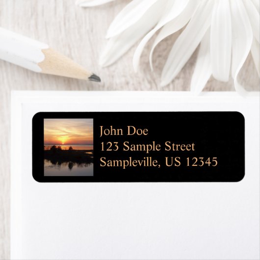 Chincoteague Sunset II Virginia Landscape ラベル (インサイチュ)