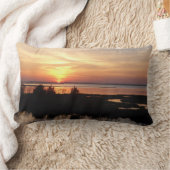 Chincoteague Sunset II Virginia Landscape ランバークッション (ブランケット)