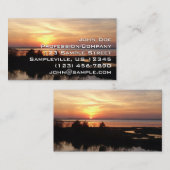 Chincoteague Sunset II Virginia Landscape 名刺 (正面/裏面)