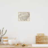 Chine et Japon – 歴史地図 ポスター (キッチン)