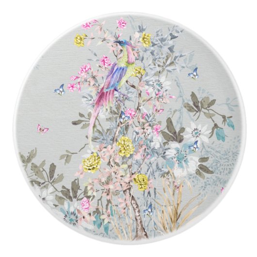 Chine soiree,toile,自然シーン,アンティーク,パターン,ペ セラミックノブ (正面)