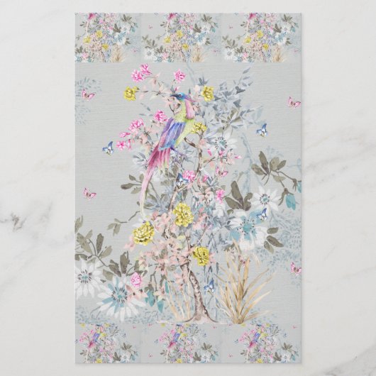 Chine soirée,toile,nature scene,antique,pattern,pe 便箋 (正面)