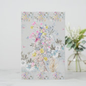 Chine soirée,toile,nature scene,antique,pattern,pe 便箋 (スタンド正面)