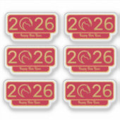 Chines New Year Horse Perfect Gift シール (正面)