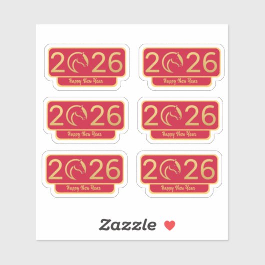 Chines New Year Horse Perfect Gift シール (シート)