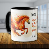 Chinese 2026 Year of the Fiery Horse Mug 2 マグカップ