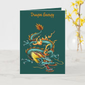 Chinese Ambitious Fire Dragon Mythical Creature  カード (黄色い花)