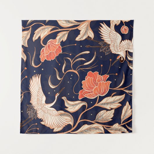 Chinese ancient style beautiful petals タペストリー (正面)