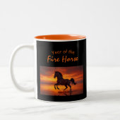 Chinese Astrology Year of the Fire Horse ツートーンマグカップ (左)
