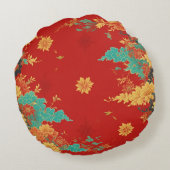 chinese background round pillow ラウンドクッション (裏面)