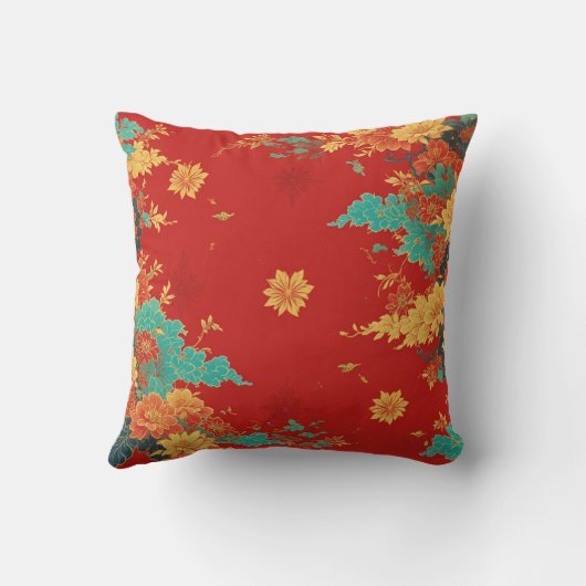 chinese background throw pillow クッション (裏面)