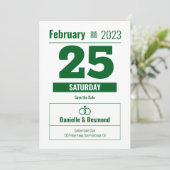 Chinese calendar style save the date  invitation 招待状 (スタンド正面)