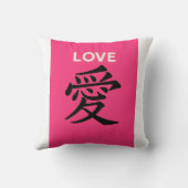 Chinese calligraphy Throw Cushion クッション (裏面)