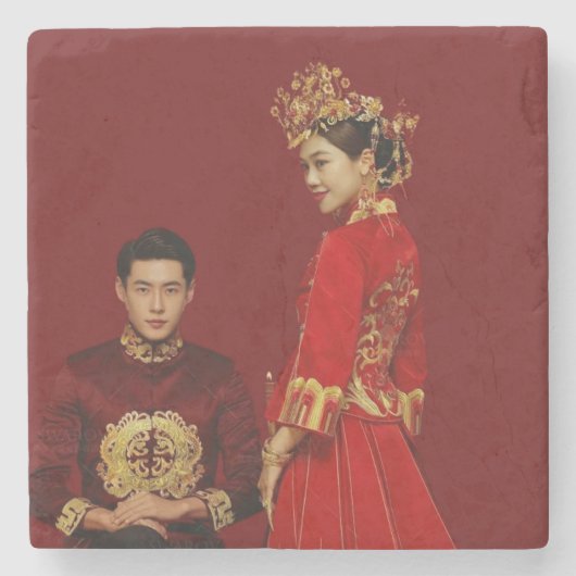 Chinese Couple Costume  ストーンコースター (正面)