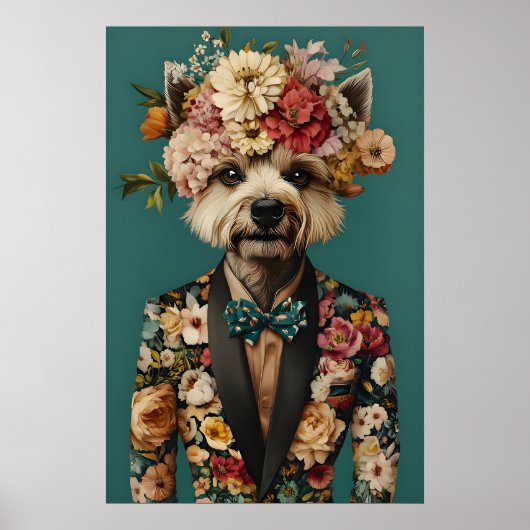 Chinese Crested Dog In Suit Poster, Chinese ポスター (正面)