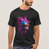 Chinese Crested Dog owner Vaporwave Notorious DJ Tシャツ (正面)