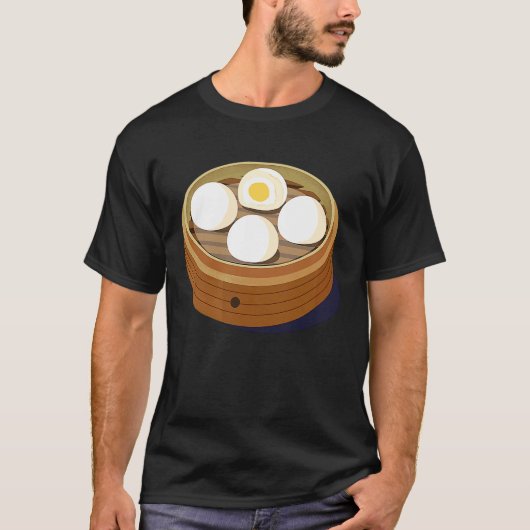 Chinese Dim Sum Sweet Bun Foodie Tシャツ (正面)