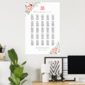 Chinese Double Happiness Wedding Guest List Sign ポスター (ホームオフィス)