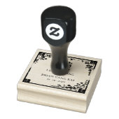 Chinese Double Happiness Wedding Symbol Floral ラバースタンプ (スタンプ)