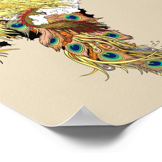 Chinese dragon and phoenix ポスター (角)