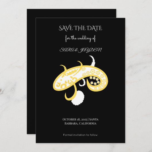 Chinese Dragon Art – Mandala Paisley Boho Poster セーブザデート (正面/裏面)