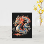 Chinese Dragon Asian Mythology Zodiac  カード (黄色い花)