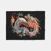 Chinese Dragon Asian Mythology Zodiac フリースブランケット (正面(横))