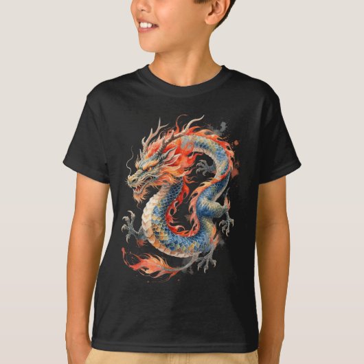 Chinese Dragon Asian Mythology Zodiac  Tシャツ (正面)