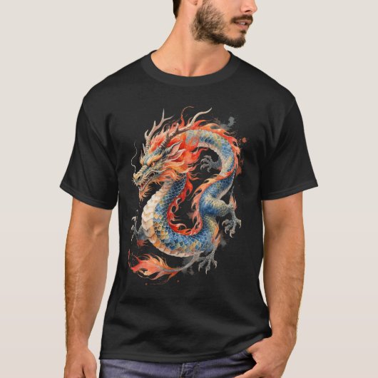 Chinese Dragon Asian Mythology Zodiac  Tシャツ (正面)