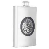 Chinese Dragon in Black and White Personalized フラスク (右)