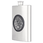 Chinese Dragon in Black and White Personalized フラスク (左)