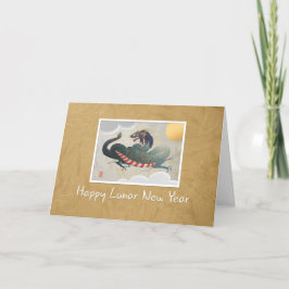 Chinese Dragon Lunar New Year 5”x7” Card カード