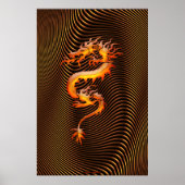Chinese Dragon Optical Illusion Wall Art II ポスター (正面)