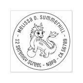 Chinese Dragon Round Address セルフインキングスタンプ (デザイン)