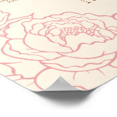 Chinese Elegant Wedding Welcome Seating Chart ポスター (角)