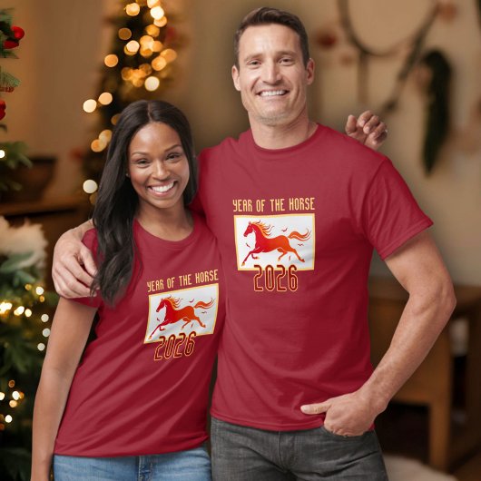 Chinese Fire Horse New Year 2026 Tシャツ