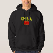Chinese Flag Pride Retro  China Flag Costume Men W パーカ (正面)