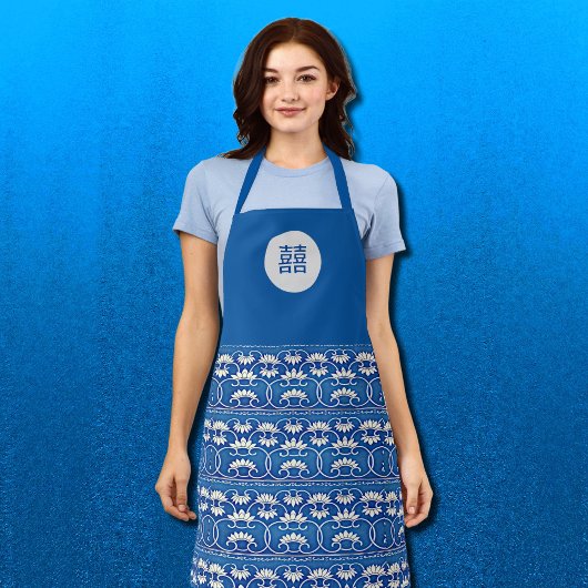 Chinese floral -double happiness エプロン