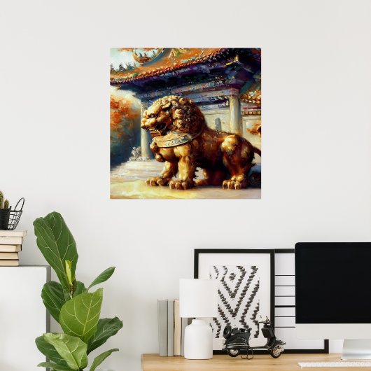 Chinese Foo Lion (25) ポスター (ホームオフィス)