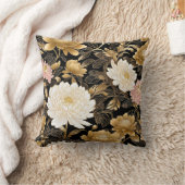 Chinese gold flowers .Beautiful and elegant fabric クッション (ブランケット)