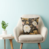 Chinese gold flowers .Beautiful and elegant fabric クッション (椅子)