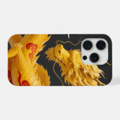 Chinese Gold Red Dragon Art Fantasy Design With Cl iPhoneケース (裏面横)