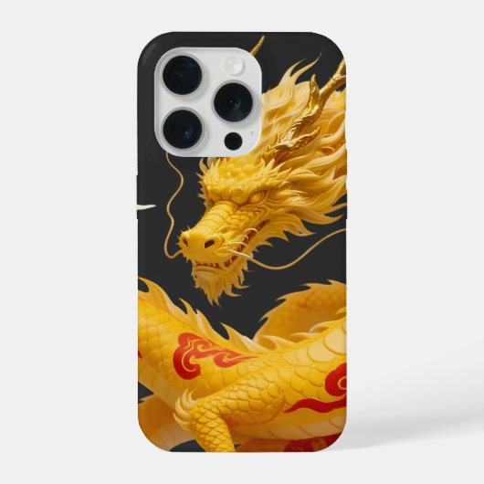 Chinese Gold Red Dragon Art Fantasy Design With Cl iPhoneケース (裏面)