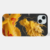 Chinese Gold Red Dragon Art Fantasy Design With Cl iPhoneケース (裏面横)